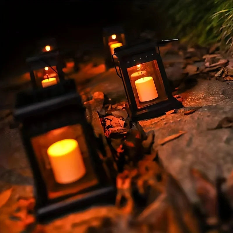 Garden Decor Outdoor Solar Lights | Retro Palace Lantern and Hanging Candle Lamps | Landscape and Floor Lighting