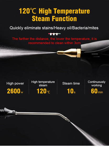 High-Temperature Home Steam Cleaner – Sterilization for Air Conditioning, Kitchen Hood & Car, 110V/220V