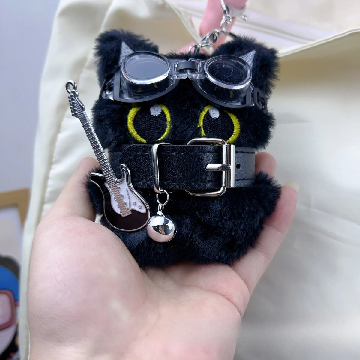 Black Cat Keychain - Cute Big-Eye Punk Style Bag Charm Gift