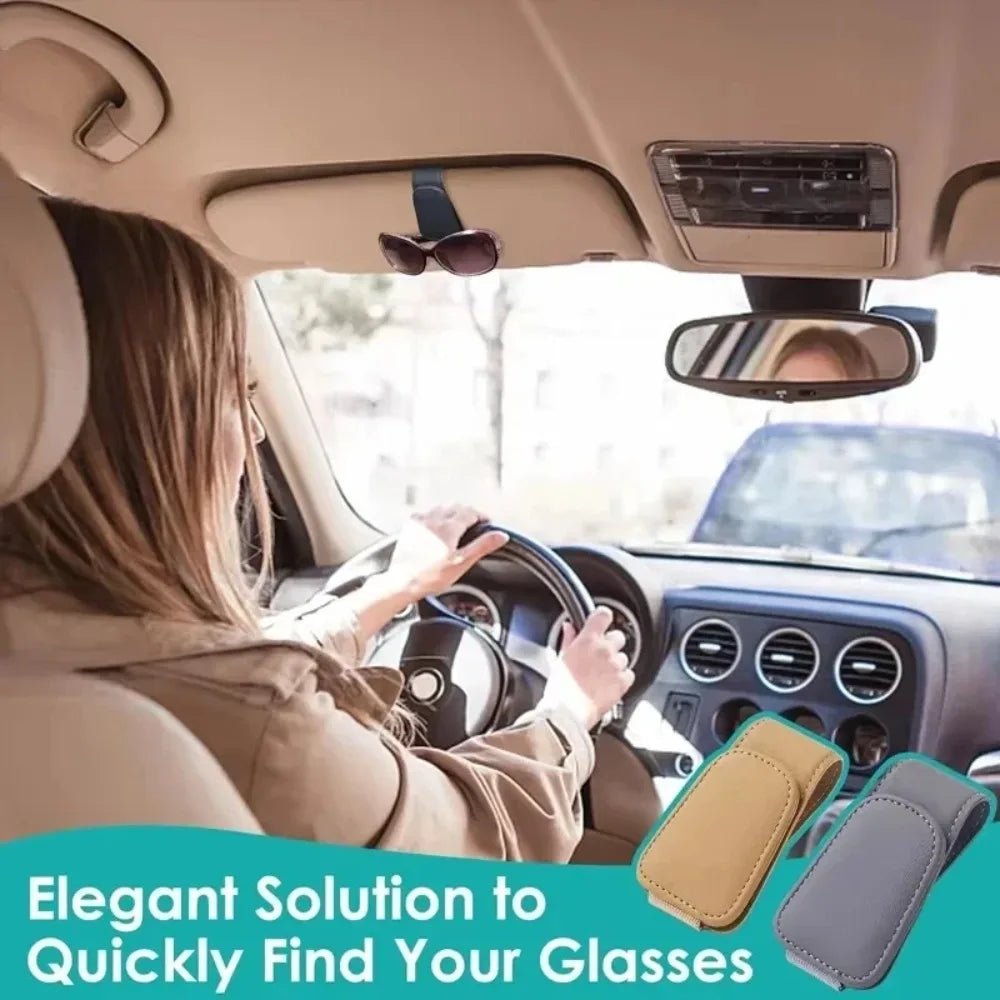 Universal Car Sun Visor Organizer Clip – Sunglasses Holder, Card & Pen Storage Auto Accessory