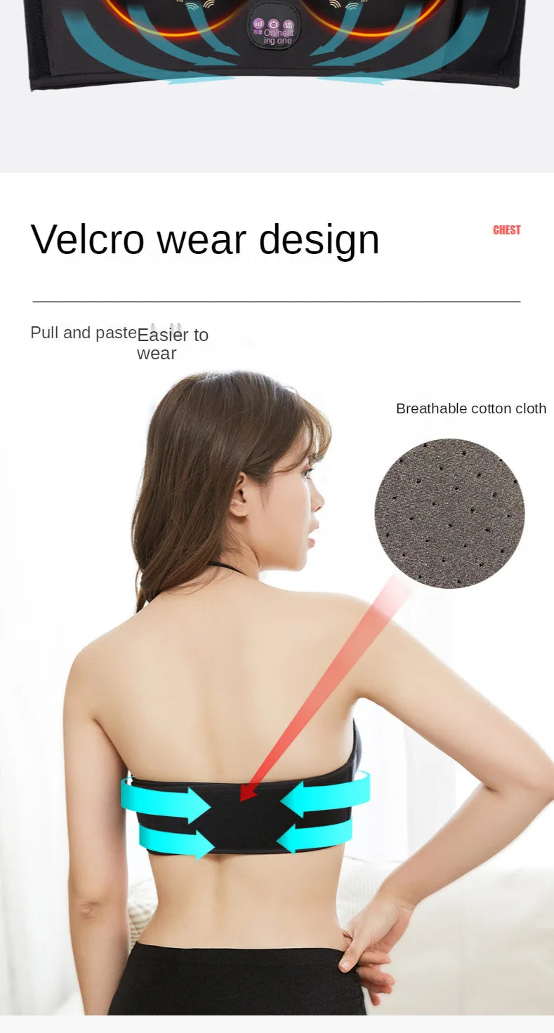 Wireless Vibration Electric Massager – Hot Compress Bra for Chest Care & Breast Firming
