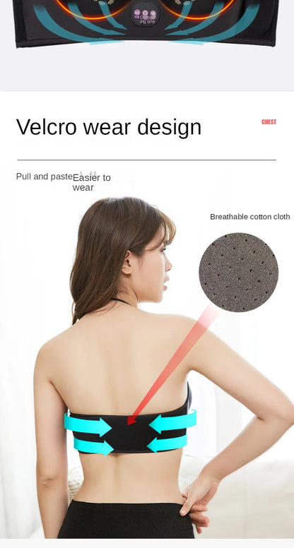 Wireless Vibration Electric Massager – Hot Compress Bra for Chest Care & Breast Firming