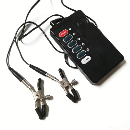 Electric Nipple Clamps and Stimulation Clips - Adult Sensory Play Accessories for Couples and Intimate Use