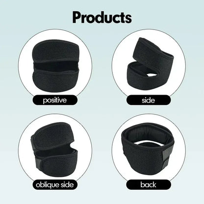 Pressurized Knee Wrap Sleeve — Elastic Support Braces with Pad for Basketball, Tennis & Cycling
