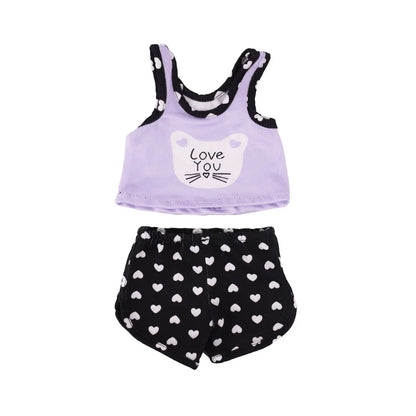 18-Inch Doll Nightdress Outfit — Purple Series Clothes for American & 43CM Baby Dolls, Our Generation Doll Gift