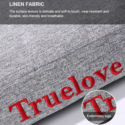 TRUELOVE Memory Foam Pet Bed - Soft Linen Fabric Dog & Cat Bed with Pillow, Removable Washable Cover TLX1211