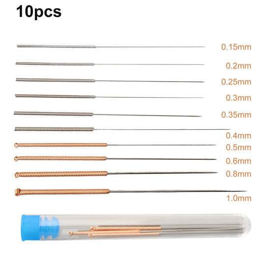 10pcs 3D Printer Nozzle Cleaning Kit - Multi-Size Cleaning Needles for 0.15-1.0mm Nozzle Maintenance & Repair