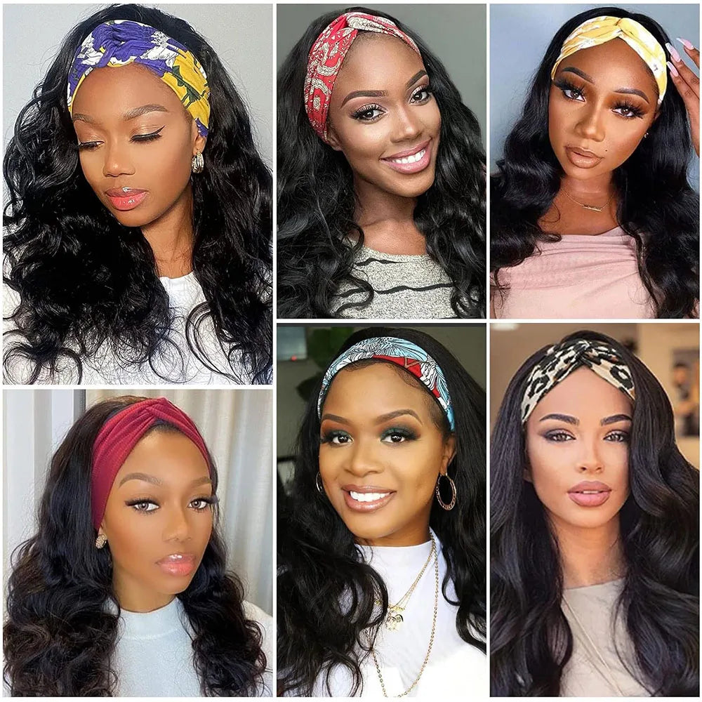 Body Wave Headband Wig – Ready-to-Wear Remy Human Hair Machine-Made Wig for Women