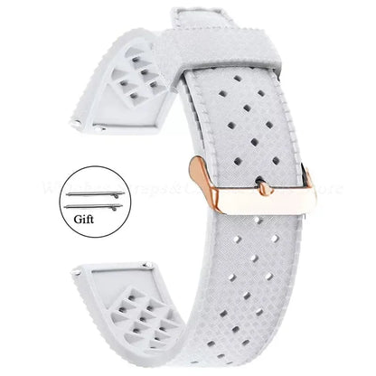 Premium Tropic Silicone Watch Strap – 20mm & 22mm Quick Release Waterproof Rubber Bracelet for Seiko, Oris & Omega