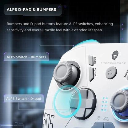 THUNDEROBOT G50S Wireless Gaming Controller – Hall Effect Joystick, 1000Hz, for Switch, PC, Android & iOS