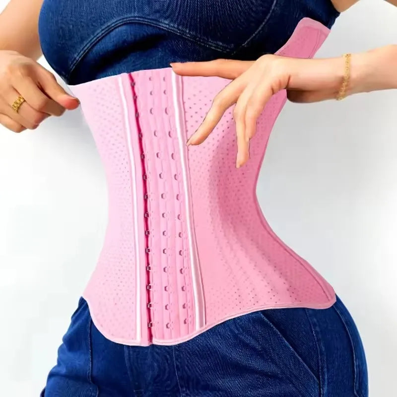 5XS-4XS Latex Rubber Waist Trainer – High Compression 25 Steel Bone Corset Shapewear, Belly Body Shaper Fajas Colombian Girdle Belt