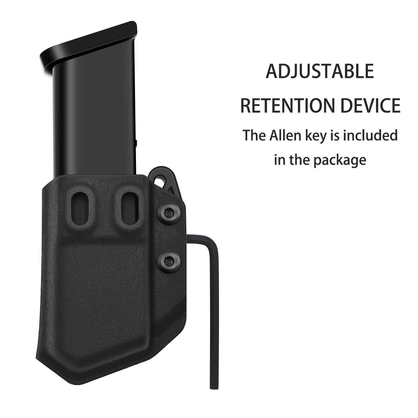 IWB OWB Mag Pouch - Left/Right Hand Single & Double Stack Belt Clip for 9mm, .40 Pistol Magazine Holster