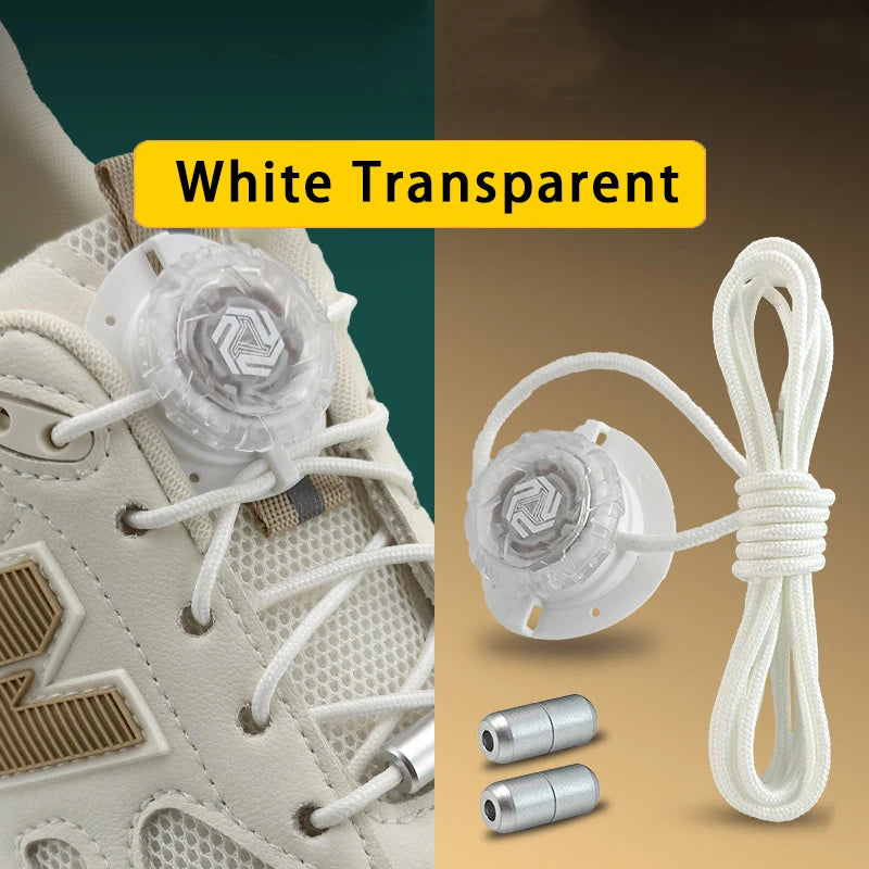 Swivel Buckle No-Tie Shoelaces - Automatic Elastic Laces for Kids & Adults, 1–2 Pair Shoe Accessories