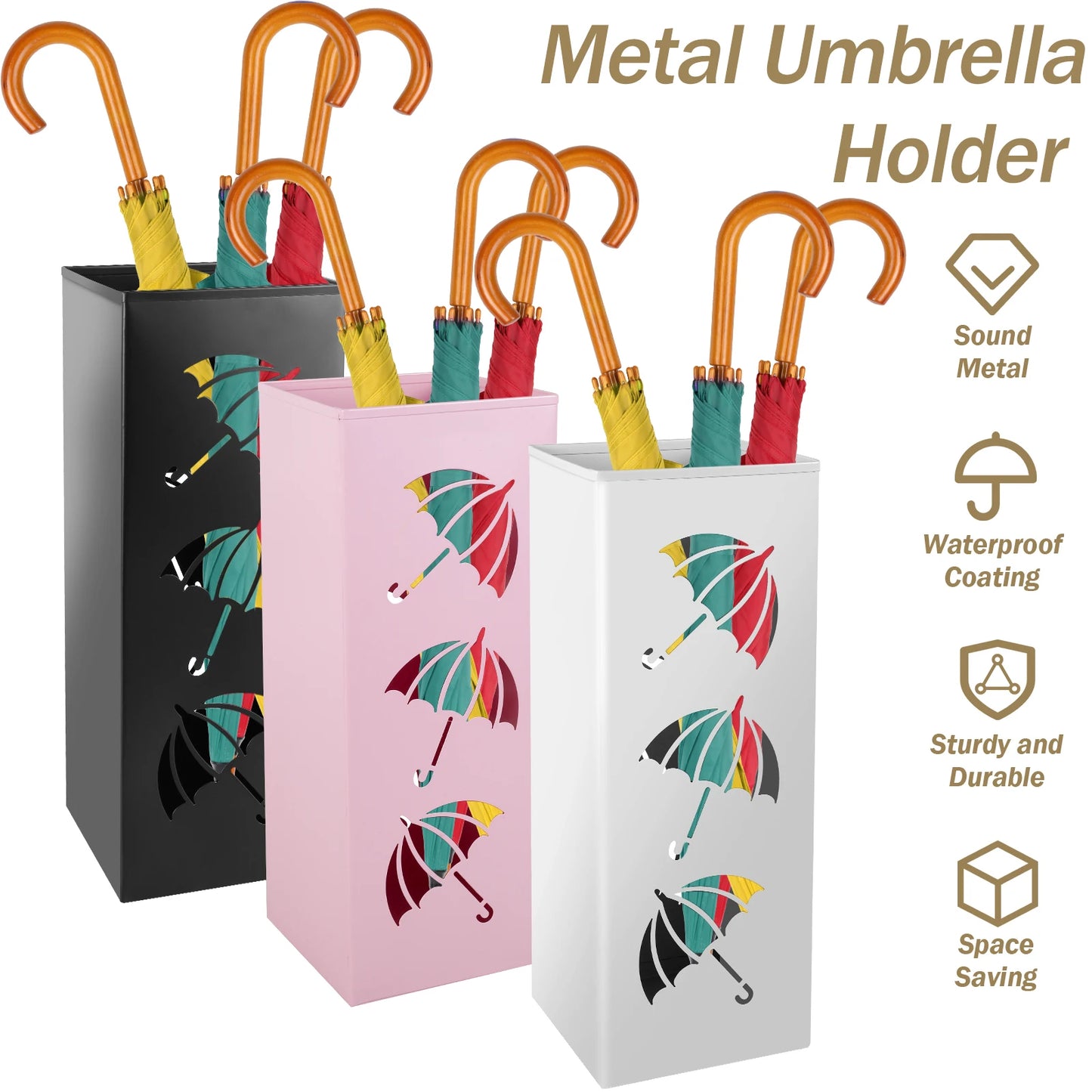 Multipurpose Metal Umbrella Holder Stand - Stylish and Functional Decor for Your Home