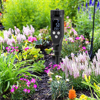 Smart Soil pH Meter 0.0-14.0pH - Bluetooth Soil Tester & Data Logger for Hydroponics, Garden & Farmland