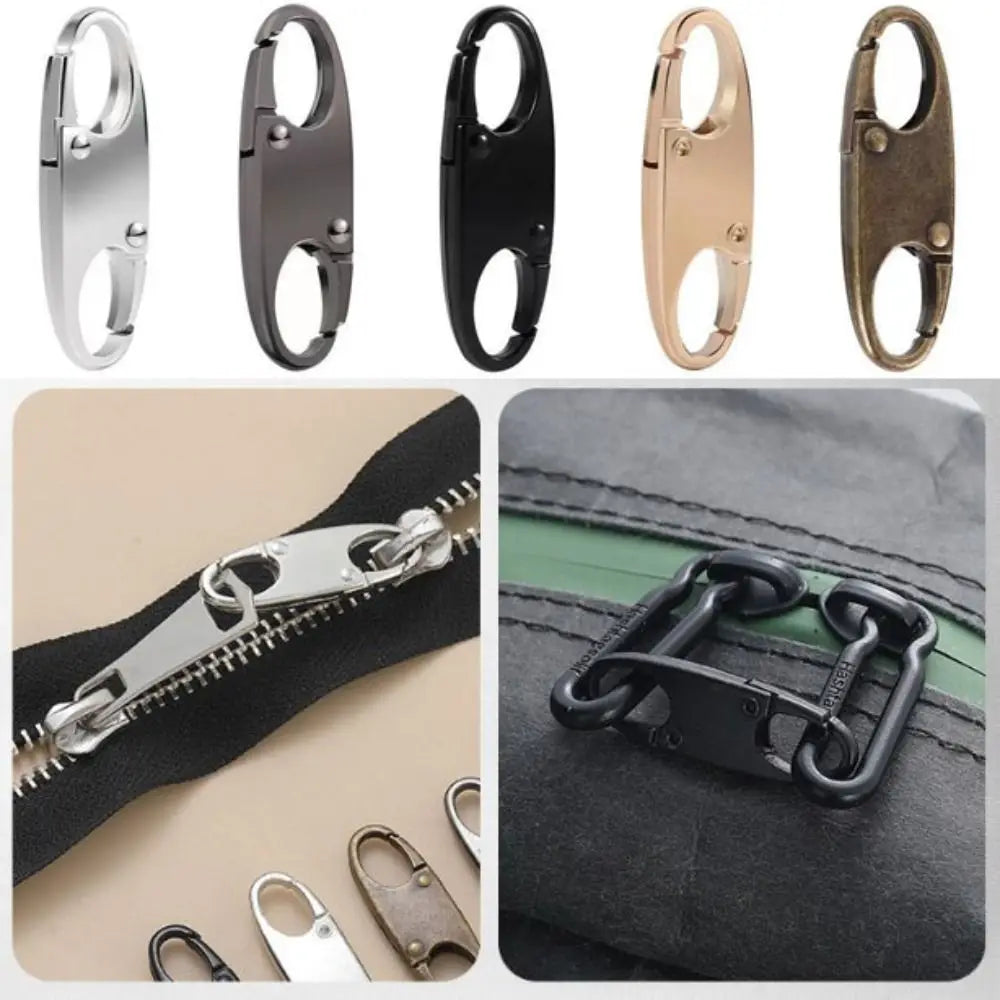 Alloy S-Shaped Anti-Theft Zipper Lock Clip – Portable Silver Bag & Luggage Security Accessory for Suitcases & Travel Use