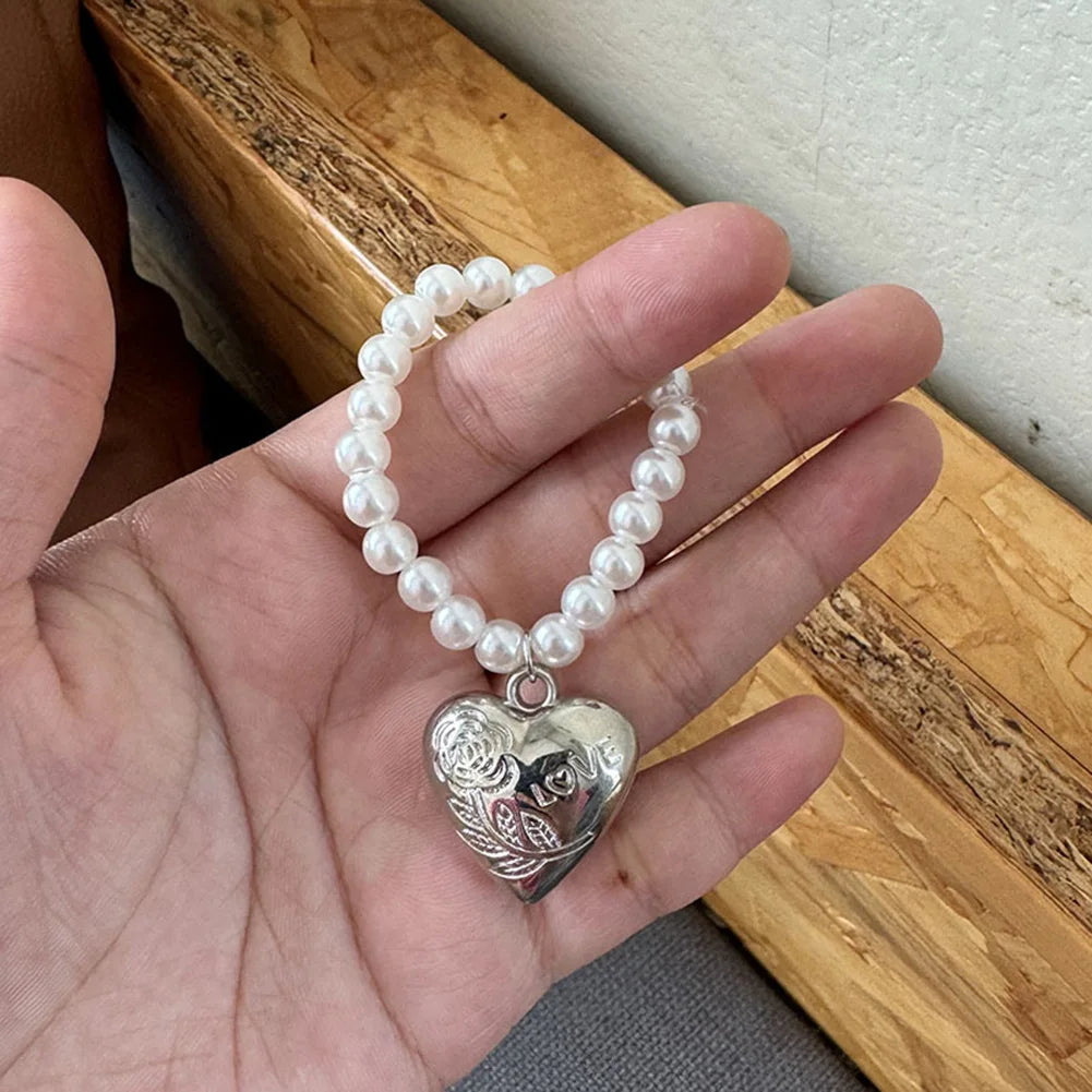 Labubu 4.0 Monsters Pin — Pearl Love Necklace Pendant for Mini Labubu Doll Accessories