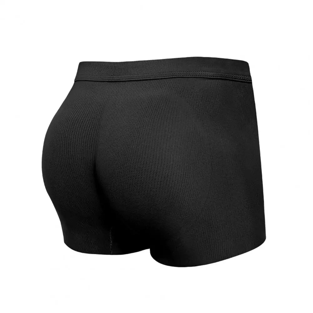 Men’s 3D U-Convex Boxer Briefs – Seamless Mid-Rise Ergonomic Underwear, Solid Color Comfortable Traceless Fit Boxers