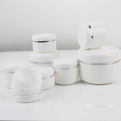 30pcs Plastic Cream Jars – 20g/30g/50g Empty Refillable Makeup Containers for Cosmetics Samples