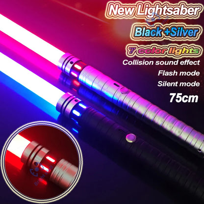 RGB Metal Lightsaber Toy – 15-Color Changing Laser Sword with Sound Effects, Force FX Jedi Blaster Gift for Kids