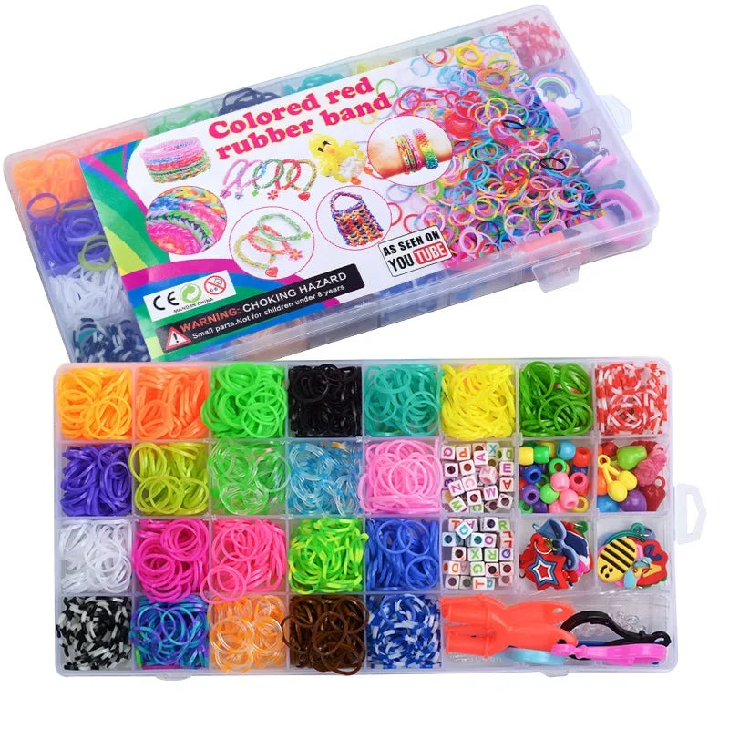 Creative Rainbow Loom Bands Set – Colorful DIY Rubber Bracelet Making Kit for Girls’ Crafts and Birthday Gifts