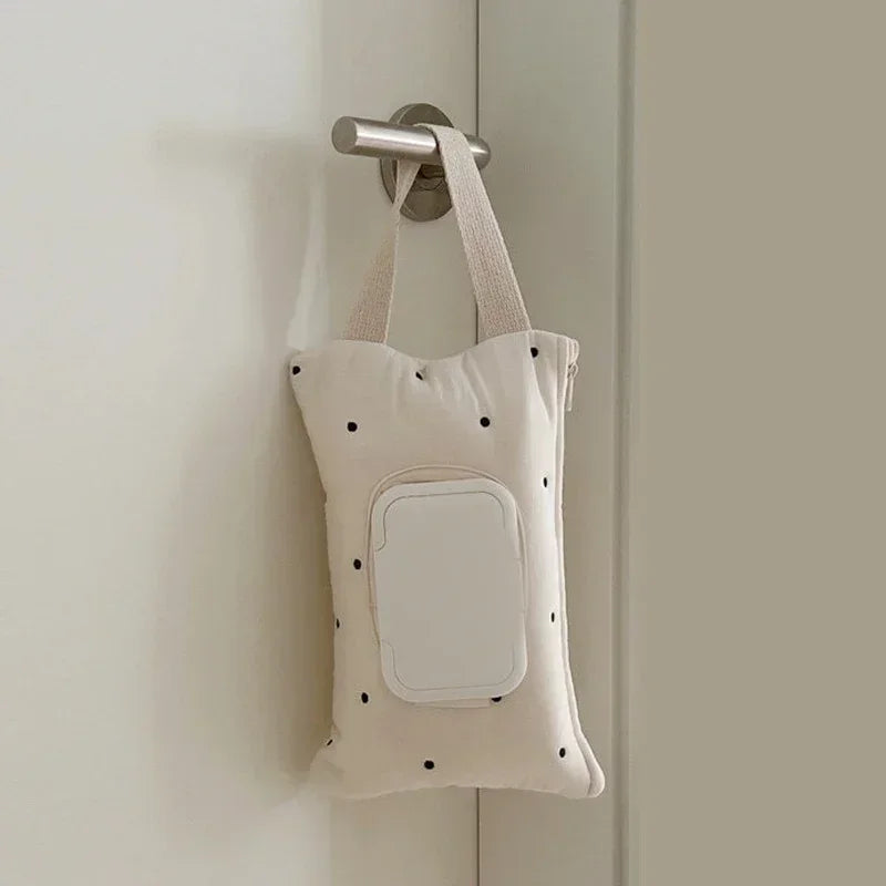 Baby Car Mounted Tissue Box Holder - Cute Portable Stroller Tissue & Diaper Bag Organizer for Car, Cart & Travel Accessories