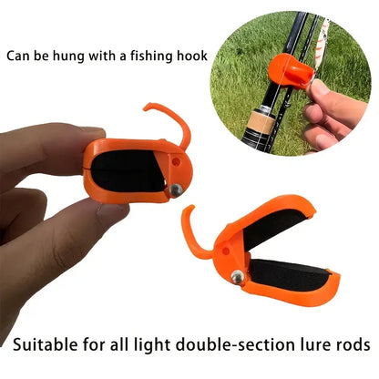 2-Piece Quick-Attach Fishing Rod Clip - Tool-Free One-Hand Holder for 2-Piece Freshwater Rods & Tackle Organization