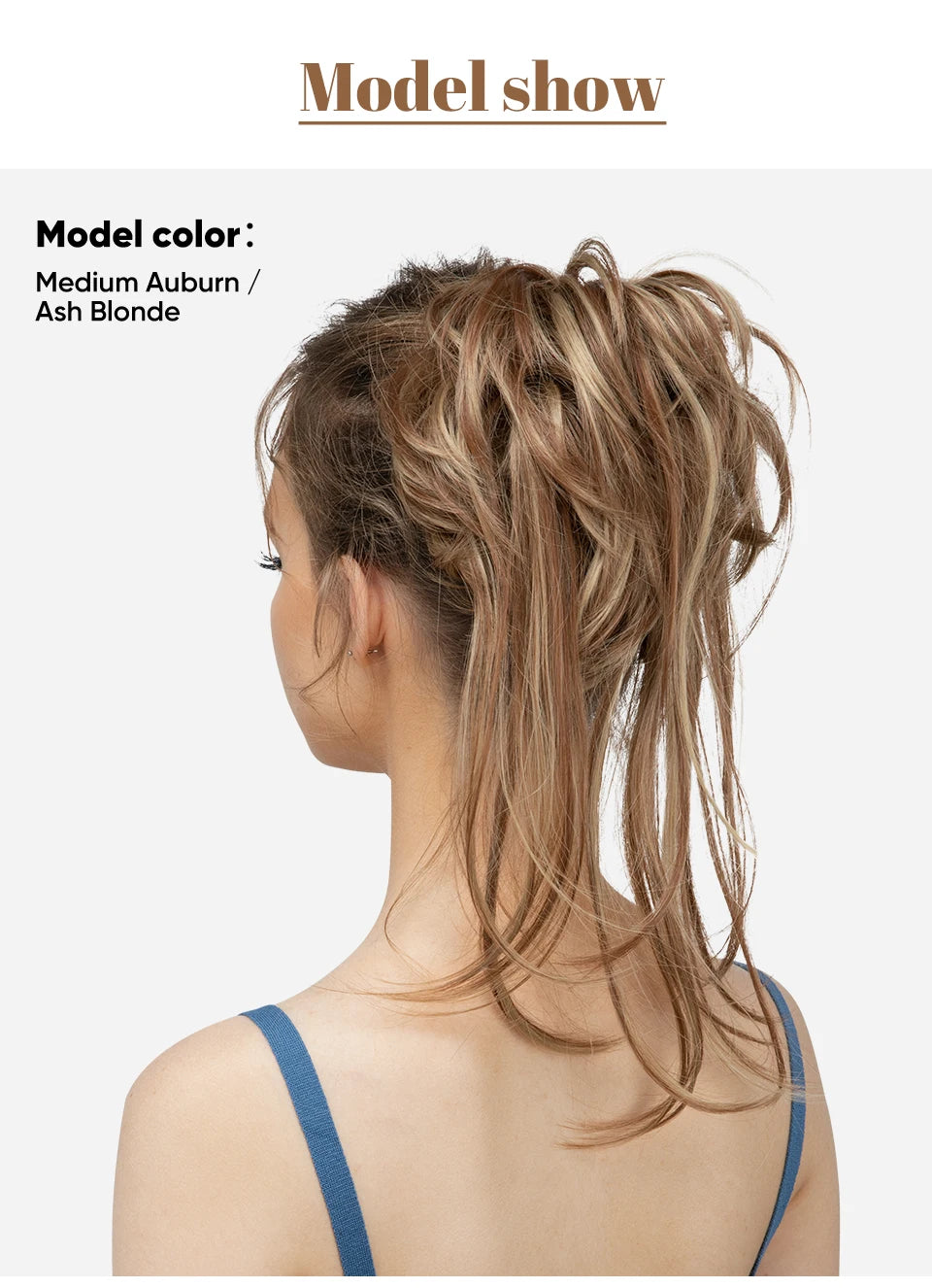 Synthetic Elastic Messy Bun Hairpiece – Curly Scrunchie Chignon, Black, Blonde, Brown Updo Donut for Women, Natural Fake Hair