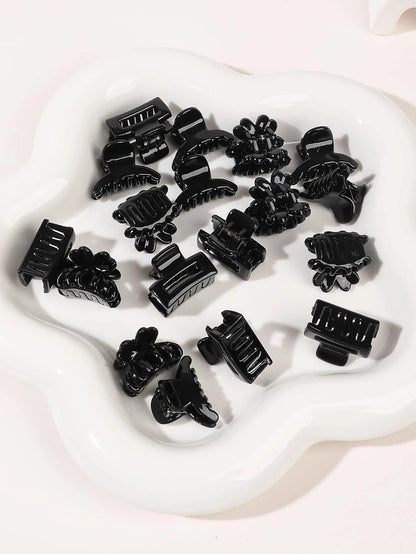 18pcs Leopard Print Mini Hair Claw Clips – No-Slip Small Jaw Clips for Thin Hair, Hair Styling Accessories for Women & Girls