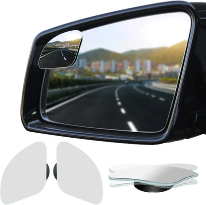 2pcs 360° Adjustable Car Blind Spot Mirrors – HD Convex Rear View Mirror for SUV & Parking