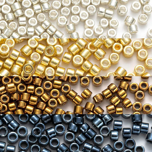 MKY 2.0MM Metallic Glass Beads - Loose Beads for DIY Handmade Crochet & Jewelry Crafts
