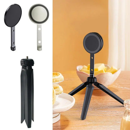 Phone Photography Magnetic Tripod Stabilizer: Anti-Shake Selfie Holder with 1/4 Interface Phone Photo Bracket - Macsafe Cradle Compatible