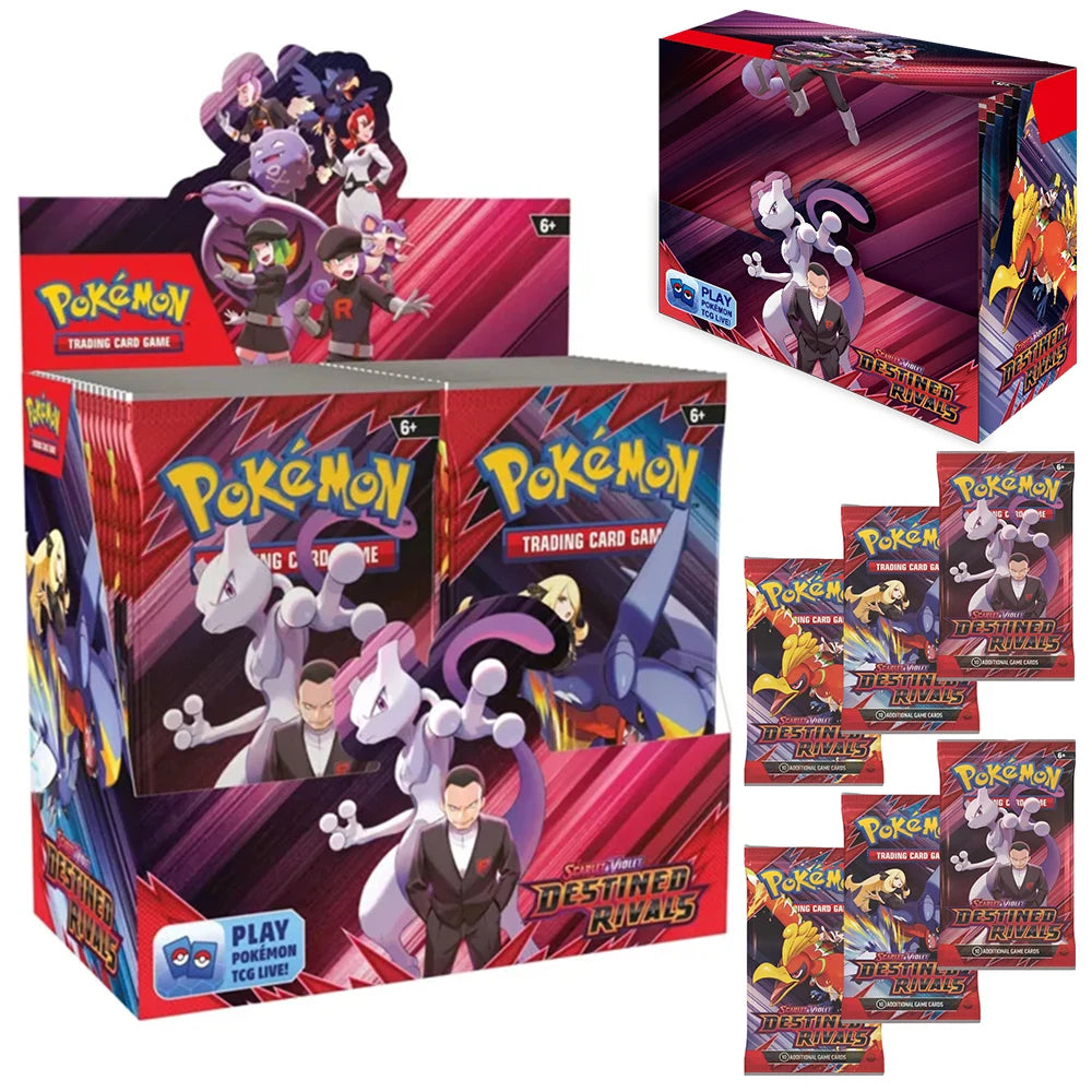 360Pcs Pokemon Cards – Destined Rivals Prismatic Evolutions Scarlet & Violet PALDEAN English Booster Pack