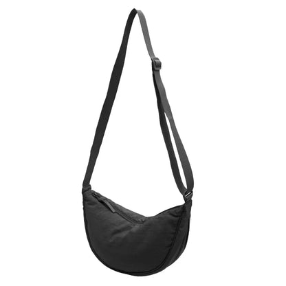 Women’s Nylon Hobo Shoulder Bag - Large-Capacity Half-Moon Crossbody Messenger Bag for Travel and Everyday Use