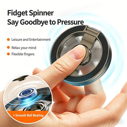 Double-Sided Magnetic Phone Ring Holder - 360° Rotatable Ultra-Thin Glitter Grip Stand