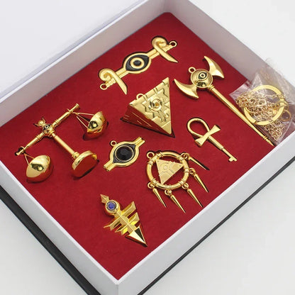 Yu-Gi-Oh! Millennium Treasure Necklace - Muto Yugi Golden Cosplay Key Collectible Gift Set