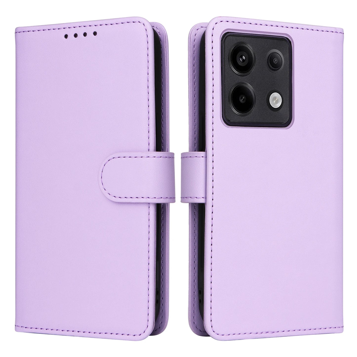 2-in-1 Magnetic Card Slot Leather Wallet Case for Xiaomi Redmi Note 13 Pro Plus, 12, 13C, 13T, C65 & POCO X6 5G – Stand Bag with Strap Cover