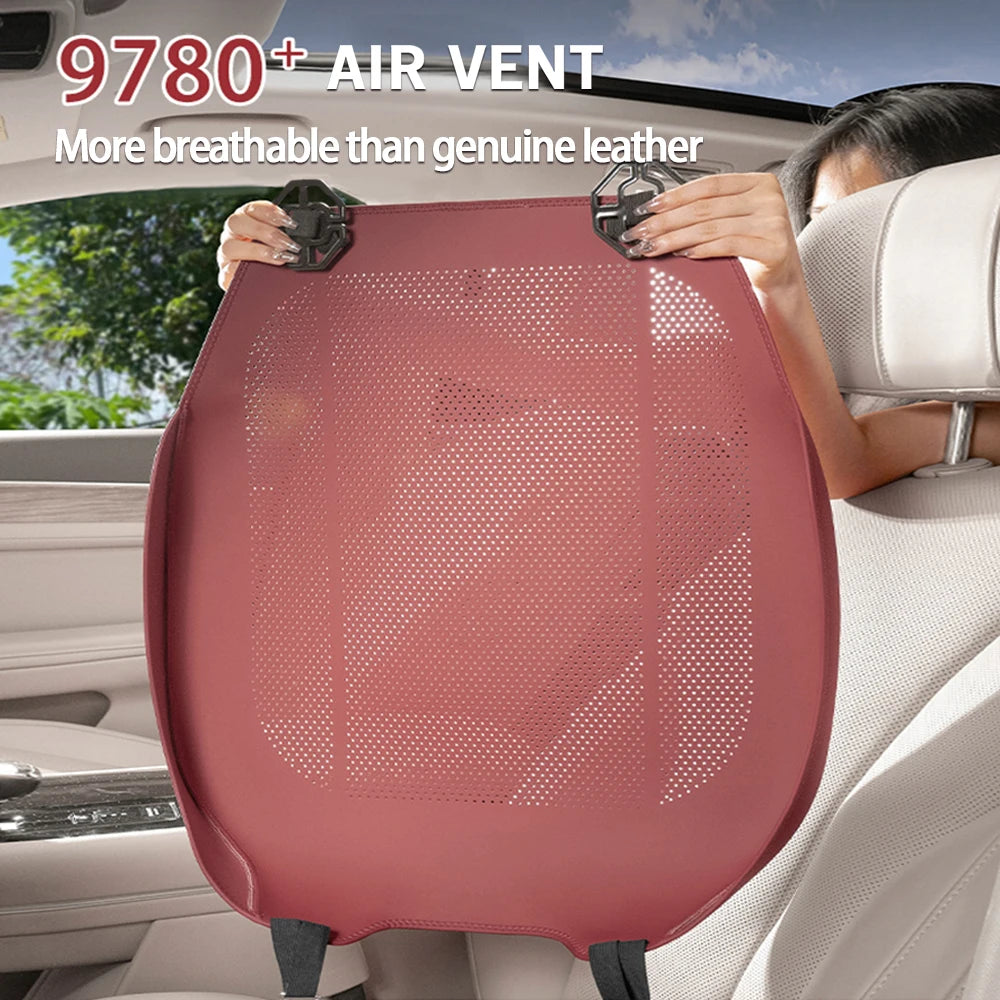 Universal Leather Car Seat Cushion - Breathable Perforated Four-Season Seat Cover