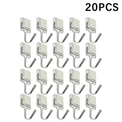 50PCS Strong Magnetic Hooks — Multi-Purpose Home, Kitchen & Bathroom Storage Hangers