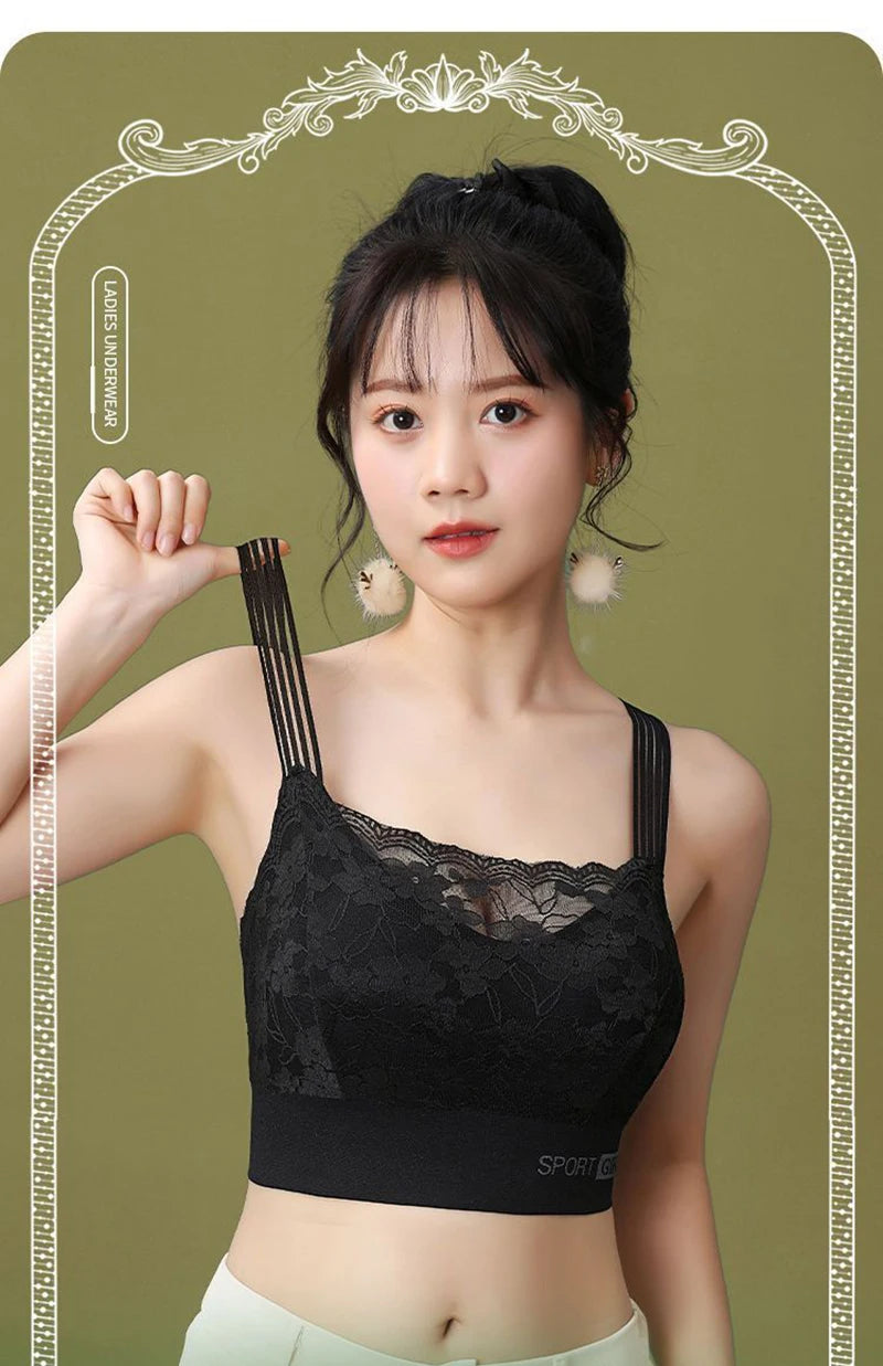 Women’s Sexy Lace Seamless Bra — Large Size Comfortable Breathable Sports Sleep Tube Top