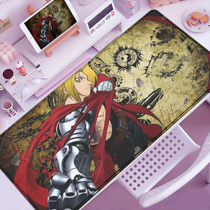 Fullmetal Alchemist XXL Gaming Mouse Pad – Large Anti-Slip Keyboard Desk Mat for Home & Office