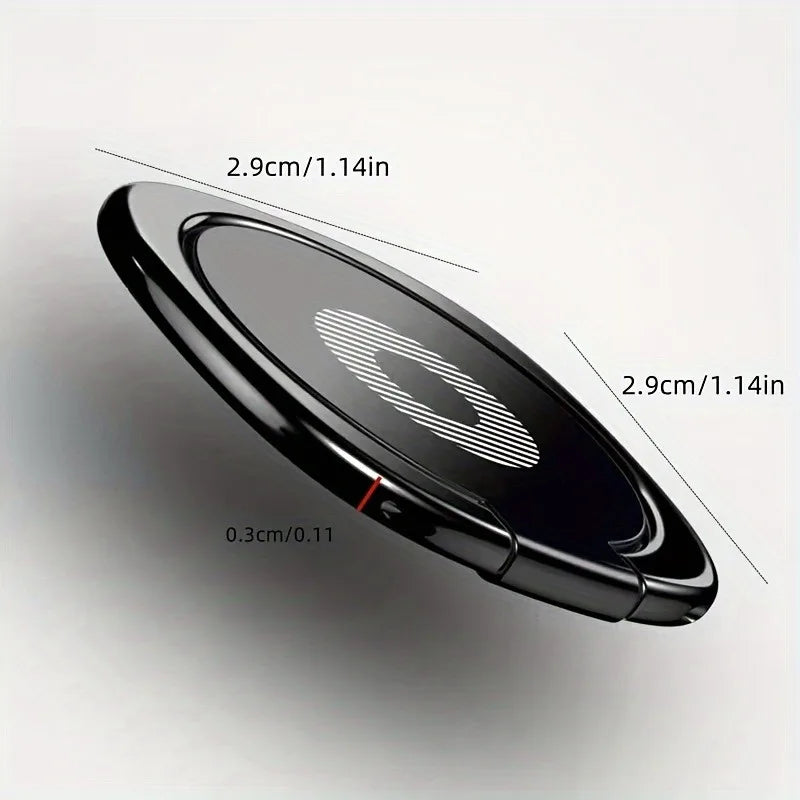 360° Rotating Metal Phone Grip Stand - Foldable Finger Ring Holder for iPhone 17, 16 Pro, Samsung and Other Smartphones