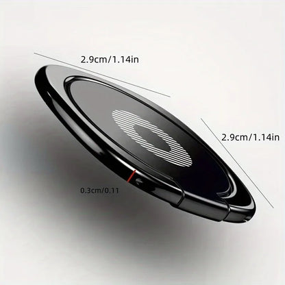 360° Rotating Metal Phone Grip Stand - Foldable Finger Ring Holder for iPhone 17, 16 Pro, Samsung and Other Smartphones