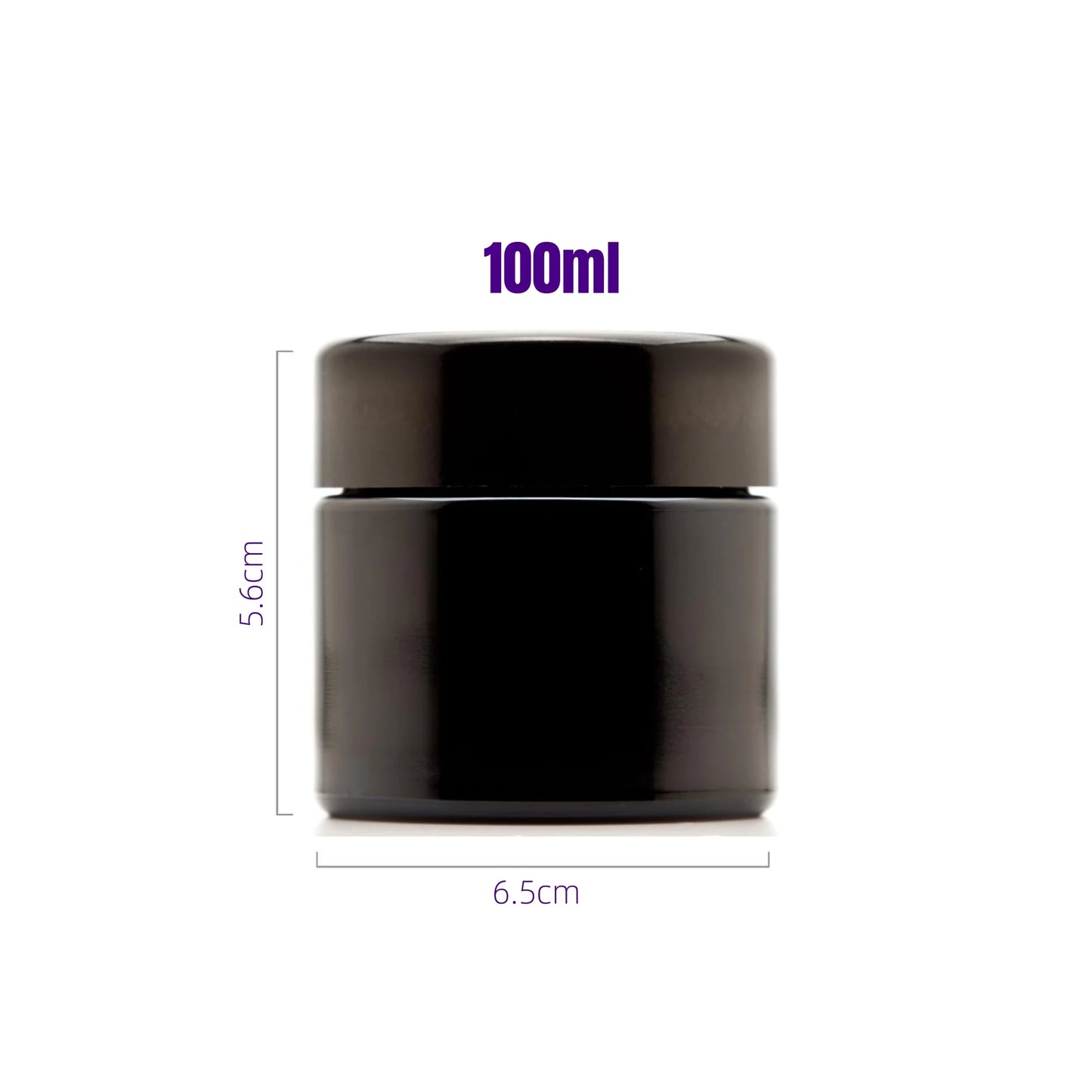 Airtight UV Glass Jar — Smell-Proof 1/2oz-1L Container with 2-Way 62% Humidity Pack to Keep Goods Fresh