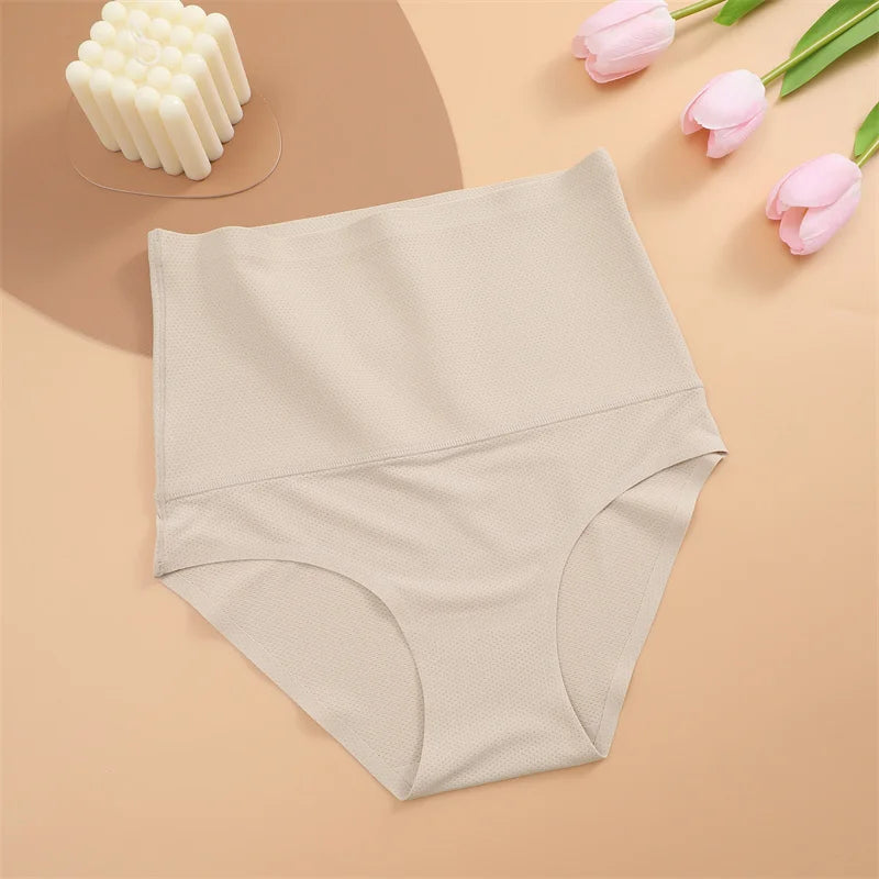 Seamless Women’s High Waist Shapewear Briefs, Ultra Breathable Silk-Like Slimming Underwear with Butt Lifting Corset Effect Pants
