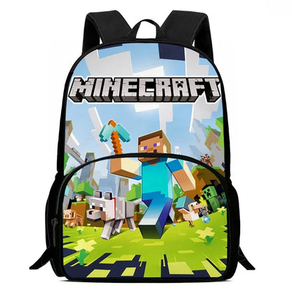 Mini-Craft Kids School Backpack Set — Front Pocket Backpack, Shoulder Bag & Pencil Case for Boys & Girls Ages 5-10