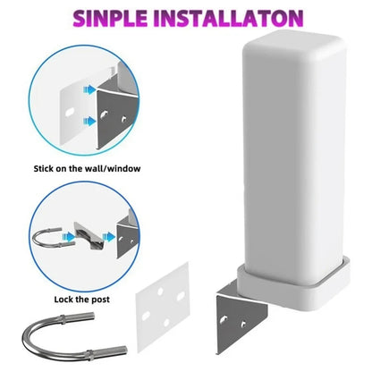 6000 Miles Outdoor Digital TV Antenna - 35dBi Signal Amplifier 4K/1080P Free HDTV Receiver for ATSC DVB-T