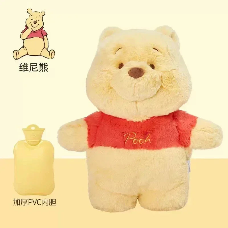 Disney Plush Hand Warmer Bottles - Stitch, Angel, Lotso, Pooh Bear, Dumbo Hot Water Hand Bag, Portable Warm Gift for Girls