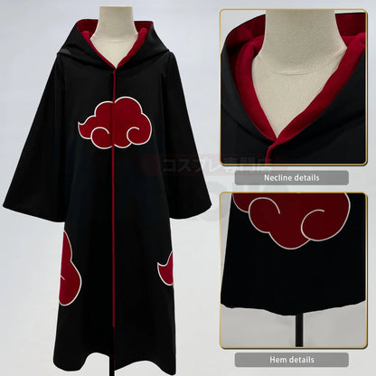 HOLOUN Anime Uchiha Itachi & Sasuke Cosplay Cloak – Embroidered Hawk Team Akatsuki Costume for Christmas