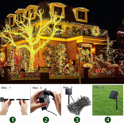 330LED Outdoor Solar String Lights – Fairy Lights with 8 Modes, 33m Waterproof Garland for Garden and Wedding Decoration
